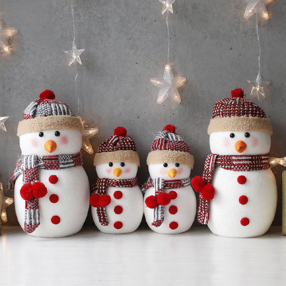 꾸미까 뜨개모자 큰 눈사람 25 2p set 크리스마스 크리스마스소품 1796759