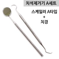 치석제거기 A타입 치경 A세트 스케일러 치과거울