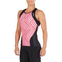 아울렛 2XU 철인3종 경기복 Womens Perform Tri Set WT4857a/WT4861b(Black/Rose Pink Tide)