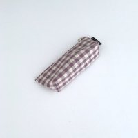 보라 체크 필통 check pencil case