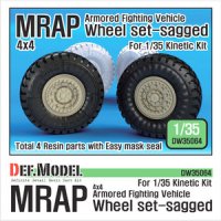 1 35 U S MRAP M-pro Sagged wheel set for Kinetic 1 35 바퀴 밀리터리 조립 디오라마 모형 장갑차 군