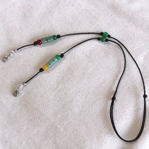 [옥 매듭 마스크스트랩 ], 초록매듭