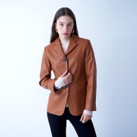 [핀블랙] 리얼무스탕 마스크스트랩  증정_VEGETABLE LAMBSKIN SLIM JACKET CAMEL