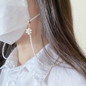 큐빅 진주 마스크스트랩 목걸이 어버이날, 브릴란떼 brillante