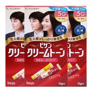 비겐크림톤 염색약 5G 진한밤색 60g X 3개