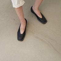 [누트]20mm Freja Hand Stitch Loafer Shoes (Black)