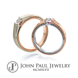 [CR1381] 1부 다이아몬드 커플링 (루비&사파이어 셋팅)