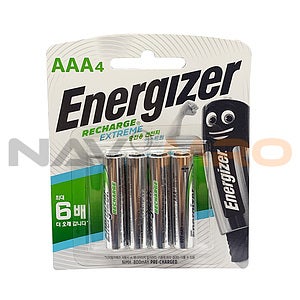 에너자이저 익스트림 충전지 1.2V800mAh AAA4알 카드타입 / 상품코드:464029