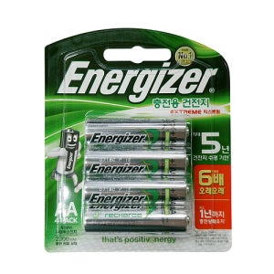 에너자이저 익스트림 충전지 1.2V2300mAh AA4알 카드타입 / 상품코드:464031