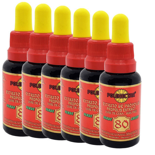 폴리넥타 폴리넥타 브라질 <b>그린 프로폴리스</b> <b>왁스</b>프리80 30ml x6