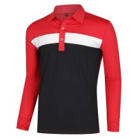 [파파브로]남성 스판 골프 카라 긴팔 티셔츠 NE-KAAG-702-레드