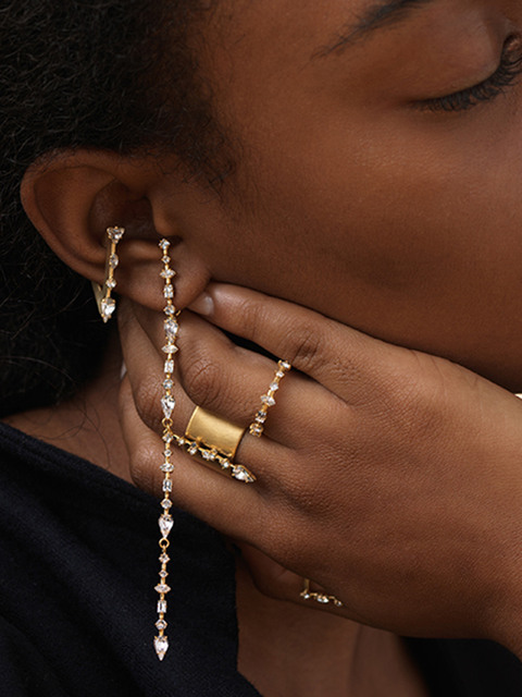 [파나쉬 차선영] ARROW Gold Linear Mismatched Earring