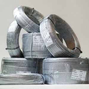 국산 AC와이어로프 롤(용융도금 철와이어 롤 묶음판매,100M, 200M)