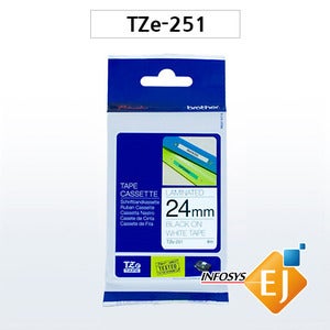 브라더 TZe-251 정품 라벨카트리지 24mm 흰색바탕 검정글씨 PT-P750W PT-P700 PT-D610BT PT-P950NW PT-P900W회원가입즉시할인 특가