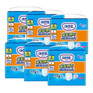 아텐토 (공식) 아텐토 슬림팬티 대형 6팩 / 언더웨어 성인용기저귀