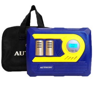 오토코스 듀얼실린더 180w 디지털 차량용 에어컴프레셔 타이어 공기주입기 1개 혼합색상