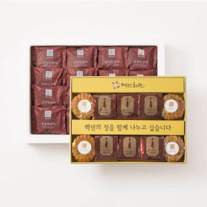 밥알찹쌀떡+약과홍삼 세트 (부직포백 포장ㅣ밥알찹쌀떡 32개, 찹쌀꿀약과 8개, 홍삼절편 6봉)