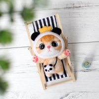 펫돌 양모펠트 DIY 판다 고양이 니들펠트 패키지 세트