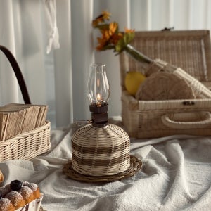 캠핑 감성 소품 라탄 투톤 이소가스 워머 캠린이 아이템, 사계소품