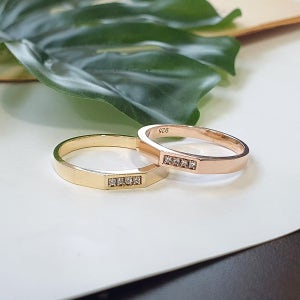 샤인 큐빅 실버커플링 우정링 학생 커플링 커플 반지, 루나리스 커플링