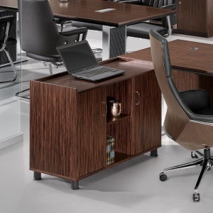 하이퍼스 ELD-4120Ⅲ 피에라Ⅲ 흑단 사이드 책상 사무실 중역용 보조