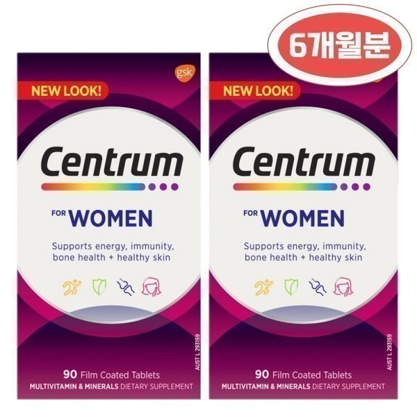 센트룸 호주직배송 1+1 포우먼 여성 종합비타민 90정+90정 180일분