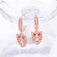 익스트리모 Bonita OWL 원터치 링귀걸이 14K금침 rosegold