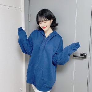 헤인즈 무지 기모 후드집업 | 네이비 H29900-FOREST