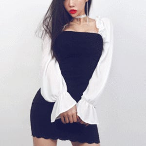너의곁에만 쉬폰 레이스원피스