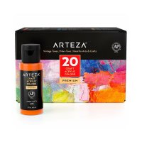 Arteza Craft Acrylic Paint 무광 아크릴 물감 빈티지 톤 영국 20색