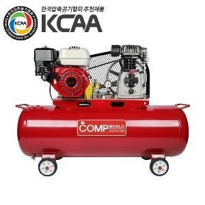 콤프월드 CWFE113H-150 휘발유 콤프레샤 수동시동 엔진 혼다 5.5마력 펌프 3마력 탱크용량 150리터 철탱크