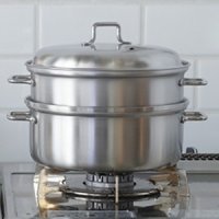 (일본)아이자와 18-8 스텐 2단 찜기 찜솥(18cm/20cm) 인덕션 찜냄비