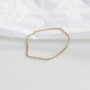 몽슈와 14K 레이어드 체인반지 TYPE A