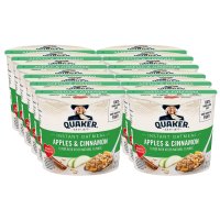 Quaker Instant Oatmeal Cups Apples Cinnamon 퀘이커 인스턴트 오트밀 컵 애플 앤 시나몬 43g 12팩