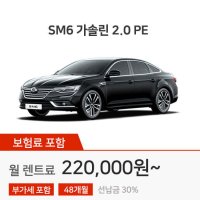 르노삼성 SM6 장기렌트 2020년형 가솔린 2.0  PE