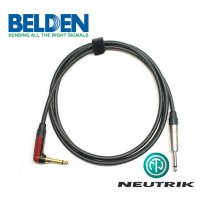 [기타는스쿨뮤직][Custom Cable #233]Belden 50974 & Neutrik 사일런트커스텀 기타 케이블 2m / Right Angle (BN-74SR02)