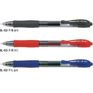 2000 파이롯트 G-2 노크식 볼펜 0.7mm 낱개 - 색상선택 - BL-G2-7