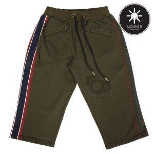 모빈스알바지TIGRIS WIDE UNBALANCED TAPING CROP PANTS- khaki -