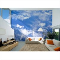 홈앤데코 하늘 포인트 벽지 디자인 벽지 뮤럴벽지 천장 벽지