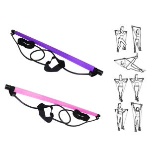 런웨이브 필라테스 짐스틱 스트레칭 전신 운동 코어 튜빙 밴드 라텍스