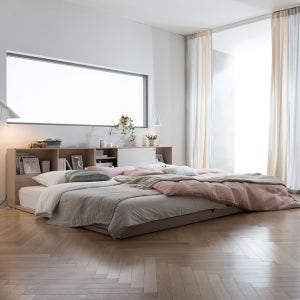 [아울렛] 한정수량★뉴트 저상형 패밀리침대 프레임 도어형Q+SS