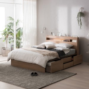 [클리어런스] 필로시 퀸 침대 프레임 멀티수납형 (2단 서랍 4칸)