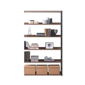 [아울렛] 프렌즈 스틸 연결형 5단 책장 (월넛,블랙)