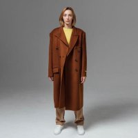 모스 MOTH unbalance handmade coat camel