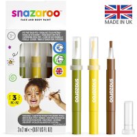 Snazaroo 영국 스나자루 페이스 페인팅 브러쉬 펜 - 정글 Snazaroo Brush Pen Jungle pack