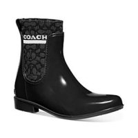 코치 womens rivington logo rain boots