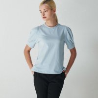 [포지티브 바이브] Voluminious sleeve semi mock neck t-shirt (Sky Blue) PVS020-T03