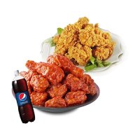 멕시카나 후라이드 + 까르보불닭치킨 + 콜라1.25L