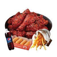 멕시카나 불닭치킨 + 수작미니핫도그 + 감자 + 콜라1.25L