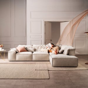 [에싸] 카리브 4인 오픈코너형 카시미라 패브릭 소파